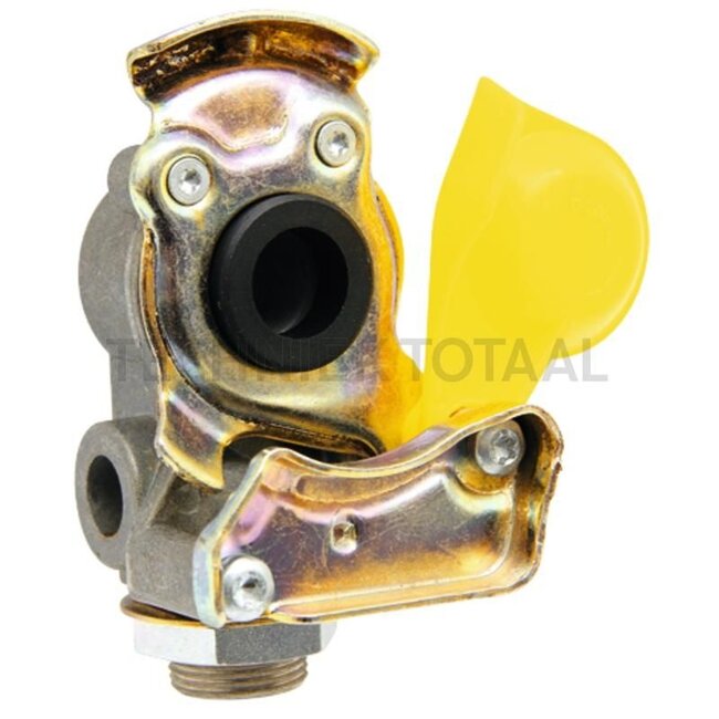 Wabco Connector head - 8289522010110, 9522010110 | Vehicle/application: Semi-trailer | Connection: M16 x 1.5 | Version: Brake, yellow
