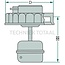 GRANIT Deksel remvloeistofreservoir Ø 51 mm, L1 51,2 mm