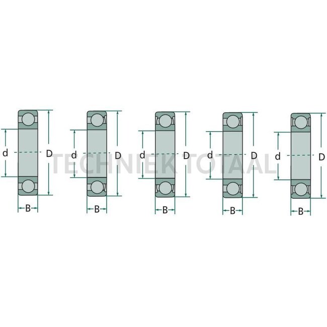 FAG Kogellager 62202 2RS - 55562202 2RS