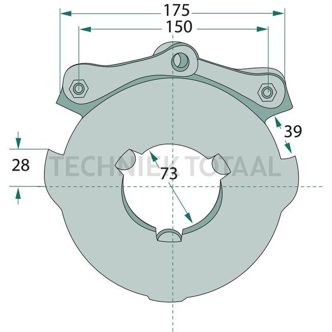 GRANIT Brake mechanism foot brake Case IH 523, 624, 724, 824, 553, 654