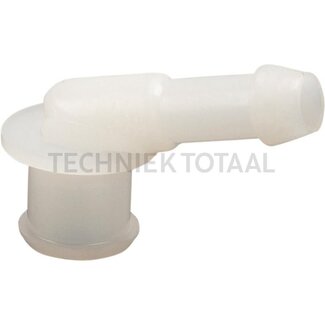 Kniestuk Ø 12,8 mm, Ø 8 mm, L 32 mm, h 13 mm, hoek 105°, DOT4
