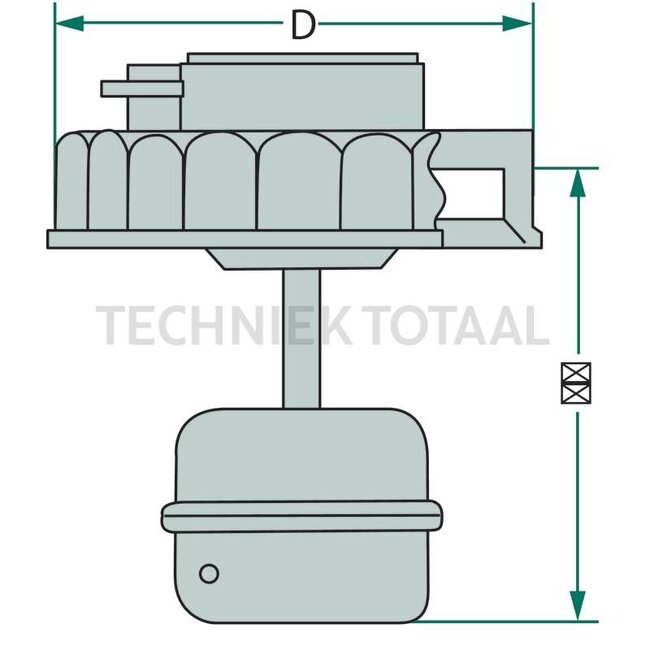 Tank screw connection DOT4, Ø 51 mm, l1 45,5 mm
