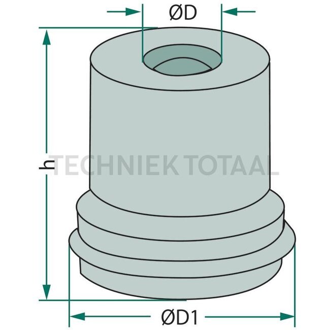 Behälterstopfen Ø 6,5 mm, Ø 17 mm, h 18 mm, DOT4