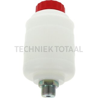 Reservoir for screwing on mineral oil, 0,35 liter, Ø 80 mm