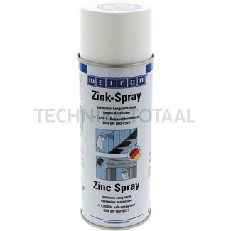 WEICON Zinkspray RAL 9006 - 400 ml spuitbus