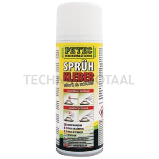 PETEC Spray adhesive up to +70°C, droogtijd approx 3 minutes - 400 ml spray can