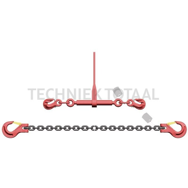 Pewag Ratelspanner ketting Ø 8 mm, 3000 mm, 4000 daN, spanlengte 145 mm