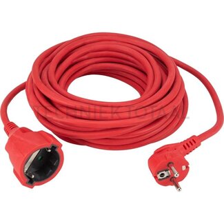 Verlengkabel H05VV-F 3G1,5 kunststof rood 10 m