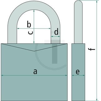 ABUS Vorhangschloss TITALIUM 40 mm, Buegelhöhe 23 mm, Bügel Ø 6 mm