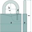 ABUS Vorhangschloss TITALIUM 40 mm, Buegelhöhe 23 mm, Bügel Ø 6 mm