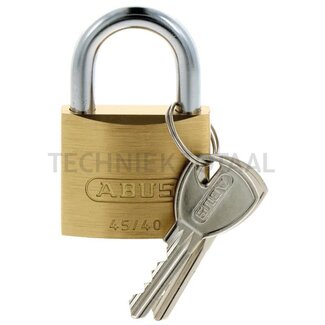 ABUS Vorhangschloss 45/40 Messing, Breite 39 mm, Buegelweite 20,5 mm