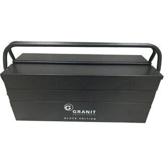 GRANIT BLACK EDITION Heavy Duty gereedschapskist 530 x 200 x 200 mm, 5 compartimenten