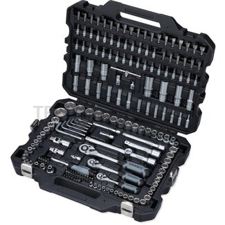 GRANIT BLACK EDITION Dopsleutelset 1/4, 3/8, 1/2 inch metrisch, ratel 72 tands - 181 delig