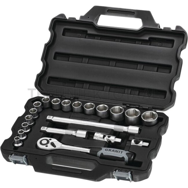 GRANIT BLACK EDITION 1/2" socket wrench set, 20 pcs. 20 pcs. - 73010020