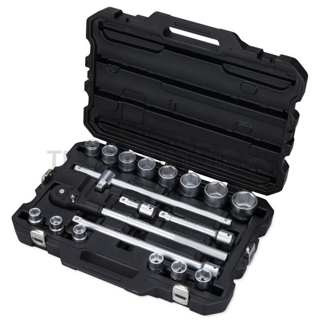 GRANIT BLACK EDITION 3/4" dopsleutelset 19 delig