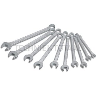 Hazet Ring-Teilungschlüsselsatz 8 - 19 mm 15° gebogen, verchromt - 10 Stück