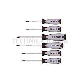 GRANIT BLACK EDITION Screwdriver set torx 6-pcs.