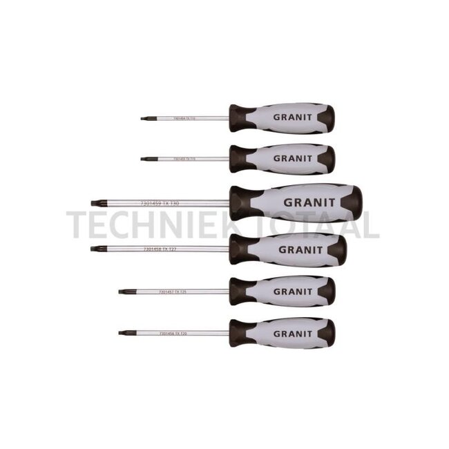 GRANIT BLACK EDITION Schroevendraaierset, TX 6-delig - 7301467