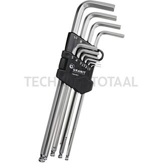GRANIT BLACK EDITION Hex key set 10 pcs.