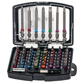 GRANIT BLACK EDITION Bit-Box S2 Stahl mit Schnellwechsel-Bithalter 60 mm - 57-teilig