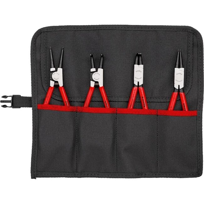 KNIPEX Borgveertangenset 1x borgveertang recht en 90° gebogen voor assen Ø: 19 - 60 mm - 760001956 | 1x borgveertang recht voor binnenringen (boringen) Ø: 19 - 60 mm.