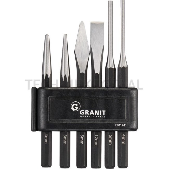 GRANIT BLACK EDITION Chisel and pin punch set - 87301741
