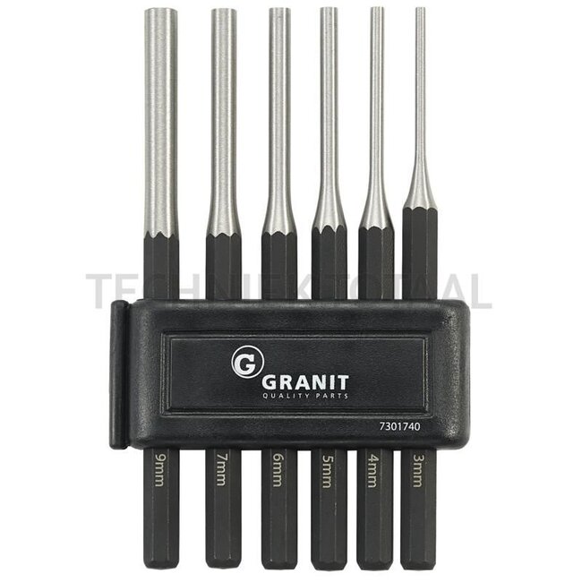 GRANIT BLACK EDITION Pin punch set 6 pcs. - 73017400