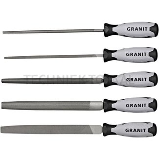 GRANIT BLACK EDITION Werkstattfeilen-Satz 200 mm - 5 teilig