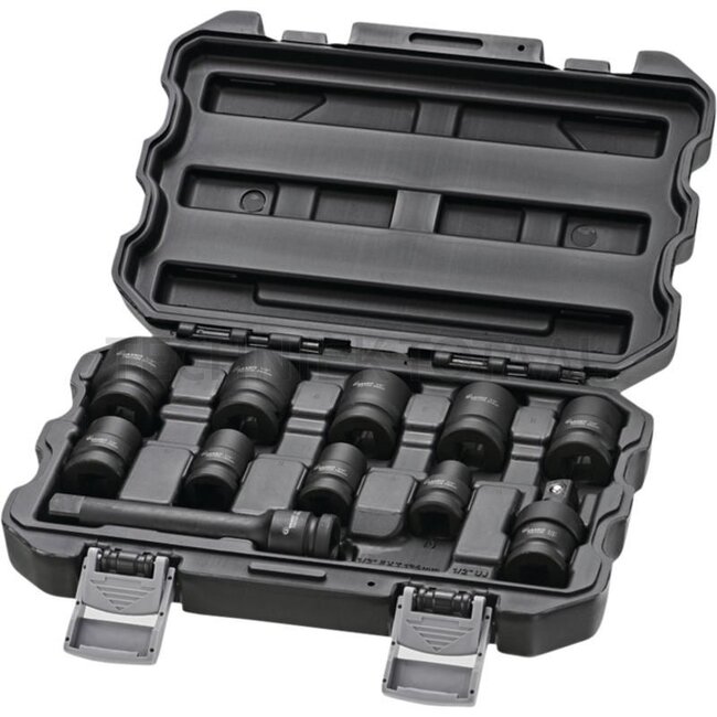 GRANIT BLACK EDITION 1/2" hexagonal impact socket set, 11 pcs. - 73010104