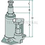 GRANIT Jack 5t, 207 mm, with thread extension on the piston