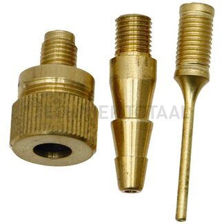Adapter 3-teilig für Handreifenfüllmesser mit Manometer und Füllnippel