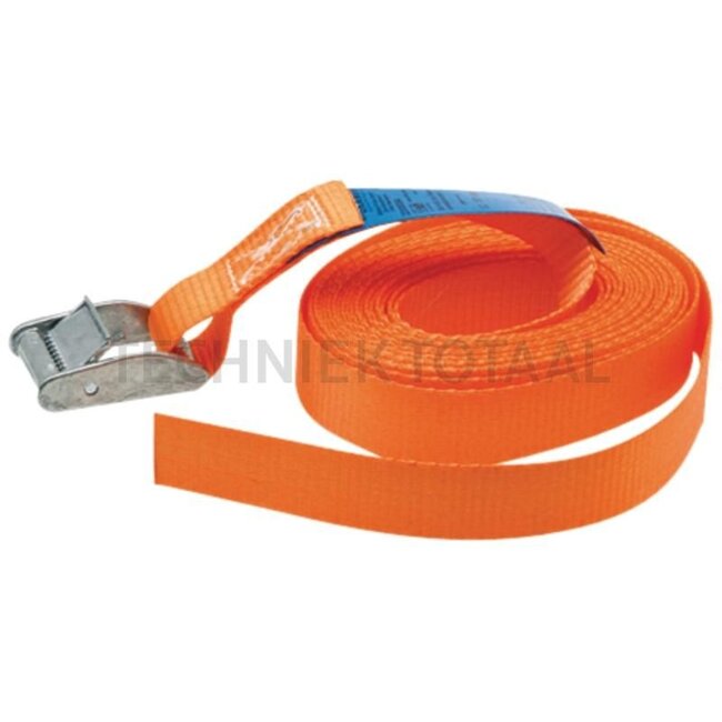Sjorband 1-delig 5 m, 25 mm, met klemsluiting