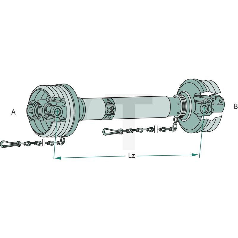 Walterscheid Aftakas 1010 mm, grootte 300E, 38/60 pk, foto 2 van 2