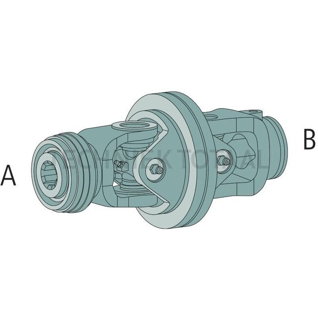 Walterscheid Groothoekkoppeling 2580, 1 3/8" 6 spline, S4, WG, QSG treksluiting