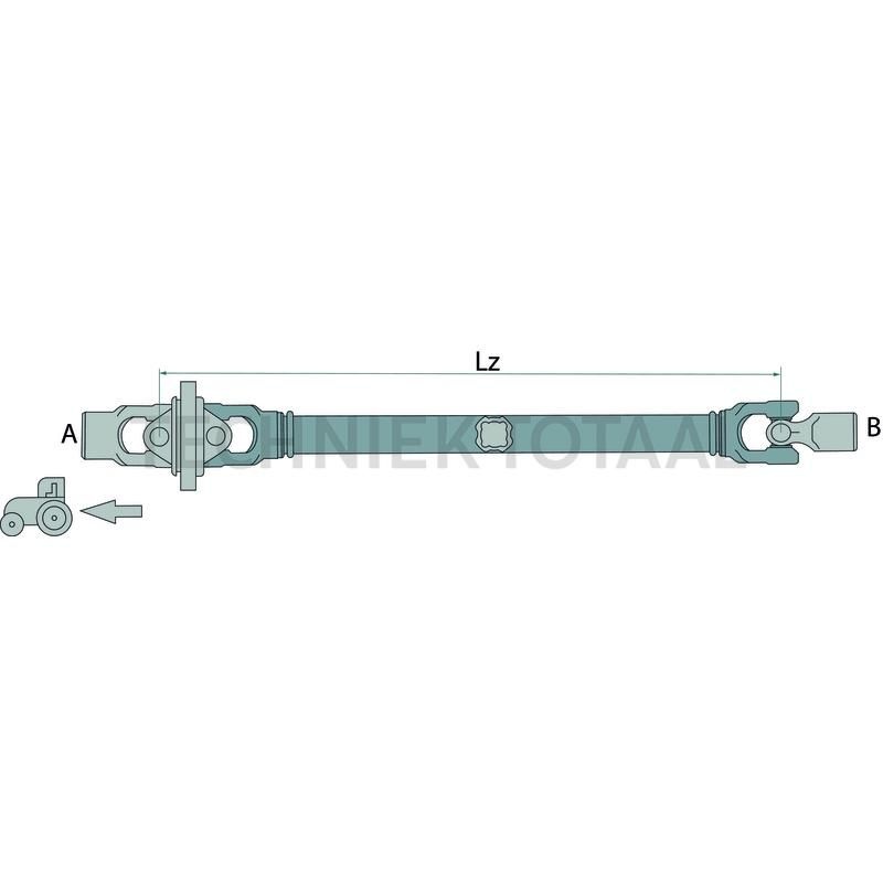 BONDIOLI & PAVESI Aftakas éénzijdig groothoek 1210 mm, grootte S4, 38/57 pk, foto 2 van 2