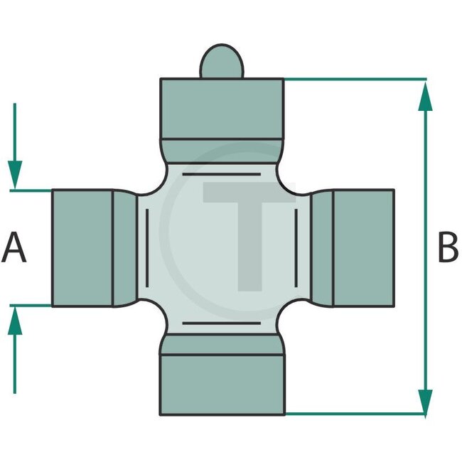 BONDIOLI & PAVESI Universal joint Maintenance every 50 hours - 4154120M0012R20, 4120M0012R20 | Size: 8, S9 | A (mm): 34,9 | B (mm): 106