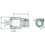 Walterscheid Aansluitgaffel 1 3/8 inch 6 spline, 2380, D 27 mm, D1 24 mm, L 107 mm