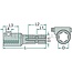 GRANIT Reducer With quick-release pin - 614397049 | D (inches): 1 3/4" 6 splines | D1 (inches): 1 3/8" 6 splines | L (mm): 165 | L1 (mm): 35 | L3 (mm): 70 | L4 (mm): 40