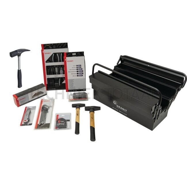 GRANIT BLACK EDITION Gereedschapskist 76 delig