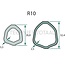 ROTARO PTO shaft R10 triangular, 1010 mm, 21 / 32 pk
