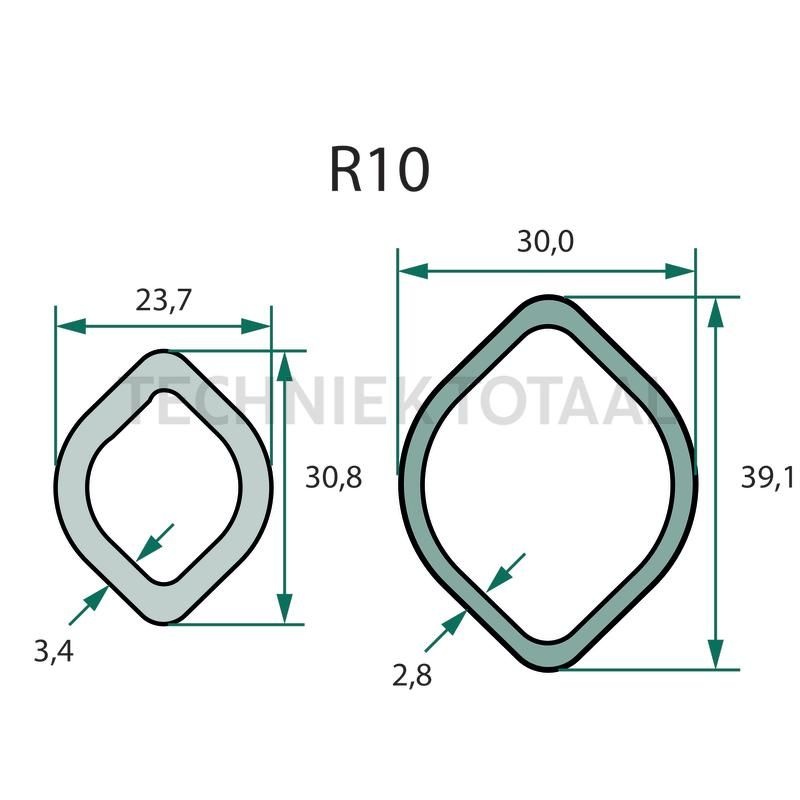 ROTARO Aftakas 1 3/8" 6 spline, 860 mm, R10, citroen, foto 2 van 2