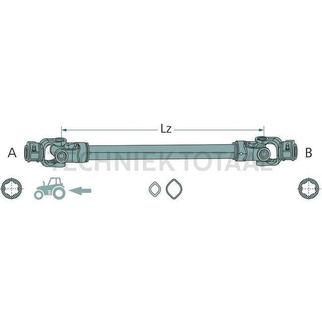 ROTARO Transmission à cardan - 12268441, PTOR30LPPCS1PPCS1860