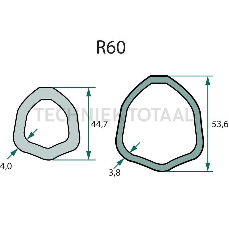 ROTARO Aftakas met vrijloopkoppeling linksdraaiend R60 1210 mm, 83 / 131 pk, foto 2 van 2