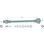 ROTARO PTO shaft with friction disc clutch R60 triangular, 860 mm, 83 / 131 pk