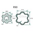 ROTARO PTO shaft R90 star, 860 mm, 129 / 200 pk