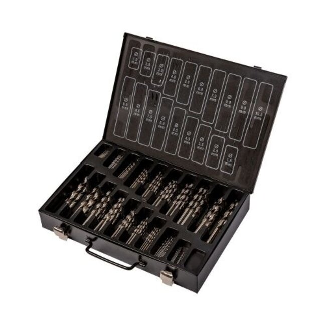 Labor Metaalborenkoffer DIN338 HSS-G Geslepen 170-delig 1-10mm x0.5mm
