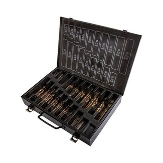 Labor Boîtier de perceuse métallique DIN338 HSS-Co Cobalt 5 % 170 pièces 1-10mm x 0,5mm