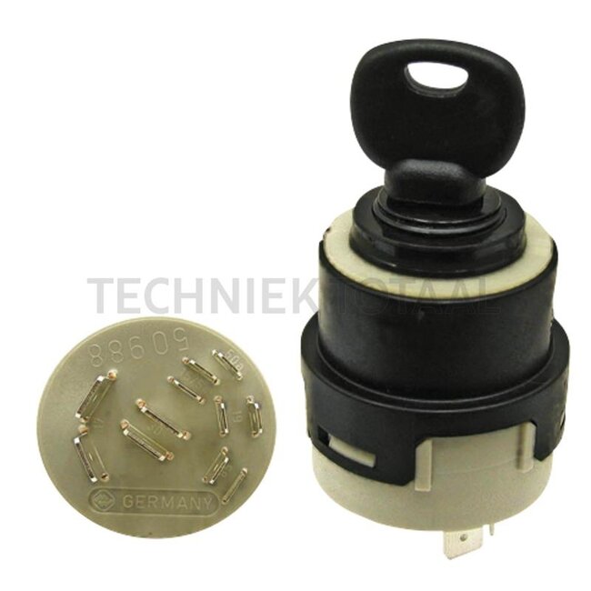 GRANIT Start switch 12 V/24 V - 507330832, 501.999.1156, 20500403, 205 004 03, G210902020040 | Version: • With 2 moulded reversible safety keys made of nickel silver, • For central locking, • Waterproof DIN 40050, IP64, • Dustproof and waterproof in contact area