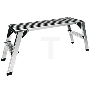 Aluminium working platform 1300 mm | 480 mm | 150 kg | folding