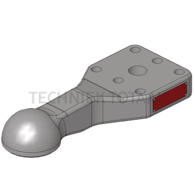 Scharmüller Trekoog - 77700650911, 0.650.91.1-A02, 00.650.91.1-A02 | D-waarde: 102,4 kN | Flens: 6-gaats, horizontaal | Oplegdruk: 4000 kg | Gatenpatroon: 130 x 115 mm | Boring: M20 mm | Aantal gaten: 6 | Kleur: zwart | Werklengte: 314 mm | EG-goedkeuring: VO (EU) 20